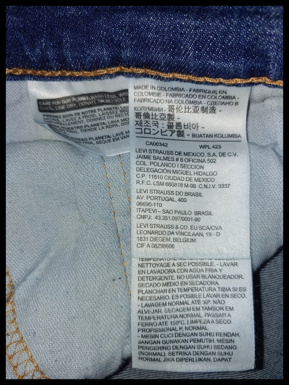 Levi's Blue 505 Stretch Regular Jeans 34x32 - Picture 4 of 5